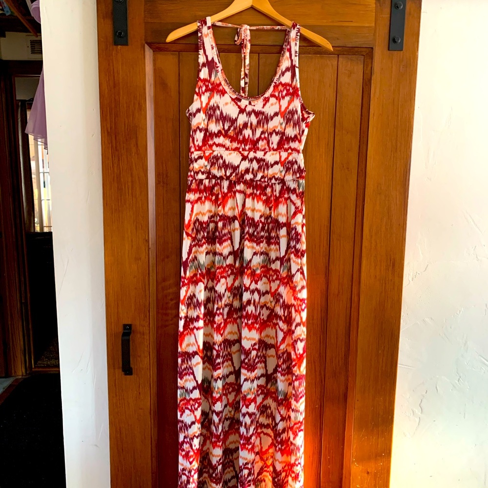 Mountain Hardwear Aztec Tie-Back Maxi Dress Size Medium